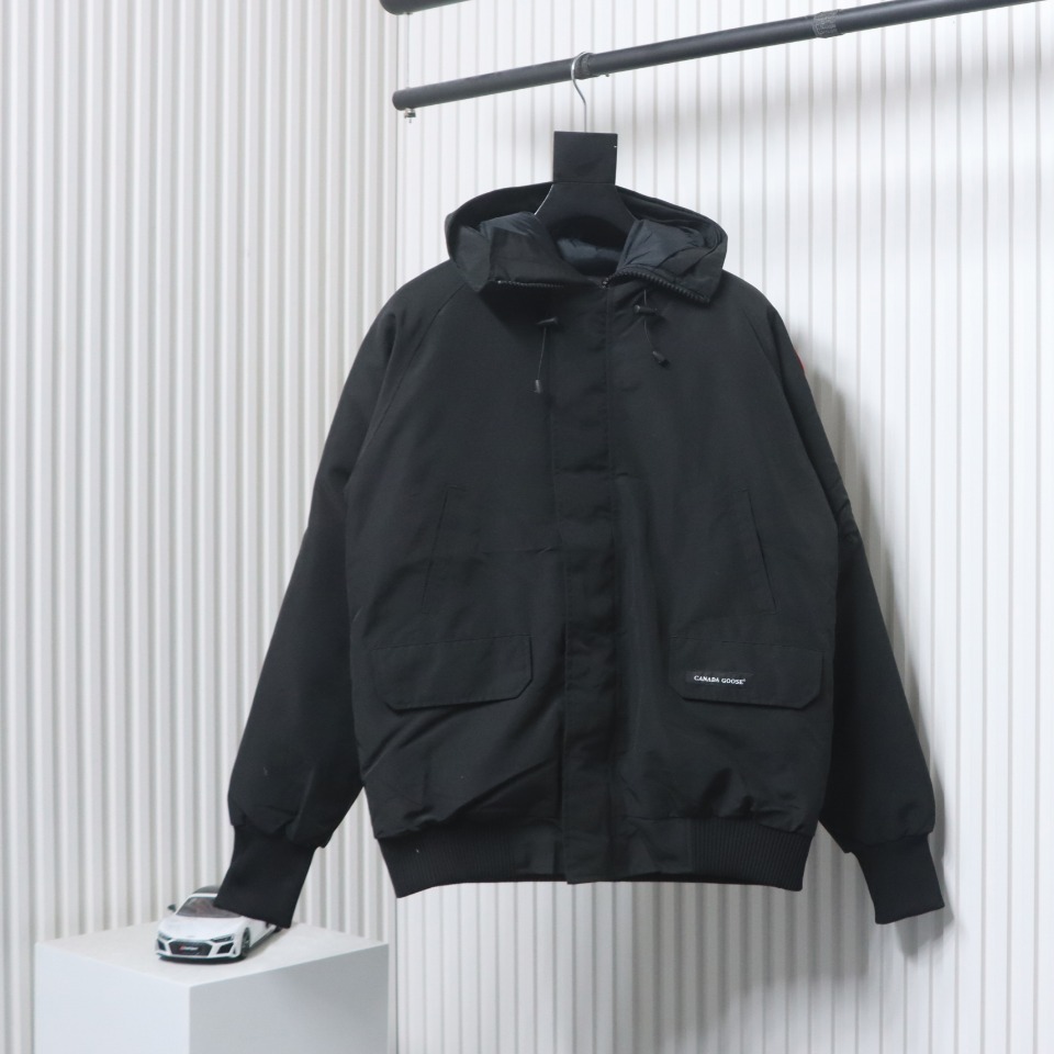 Coco Shoes Canada Goose Chilliwack Hooded Bomber Jacket Dark Black - Cocoshoesvip.net