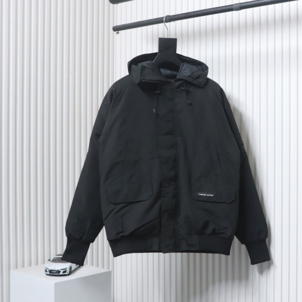Coco Shoes Canada Goose Chilliwack Hooded Bomber Jacket Dark Black - Cocoshoesvip.net