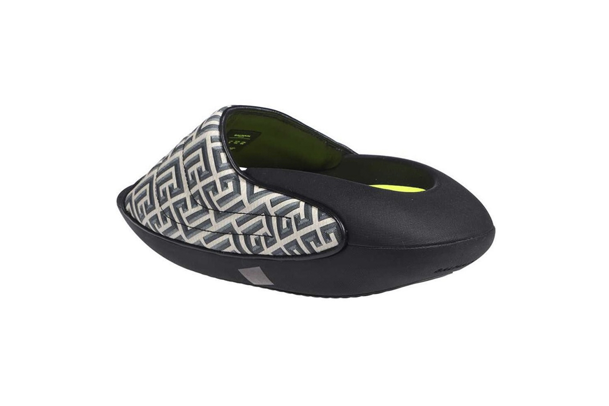 Coco Shoes Balmain B-It Padded "Monogram Print" Slides YMOVL299TCMM - Cocoshoesvip.net