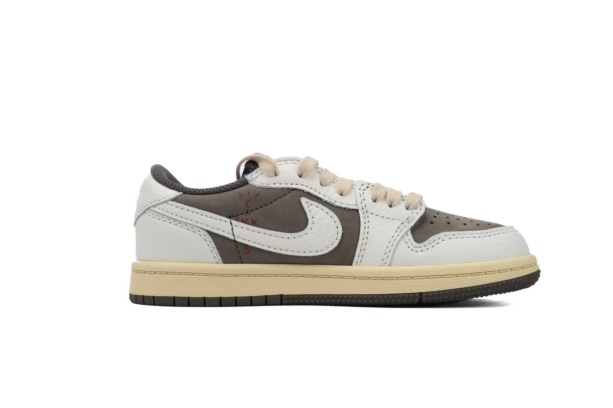 Coco Jordan 1 Kids Shoes Mid Retro Low OG SP Travis Scott Mocha (PS) DO5442-162 - Cocoshoesvip.net