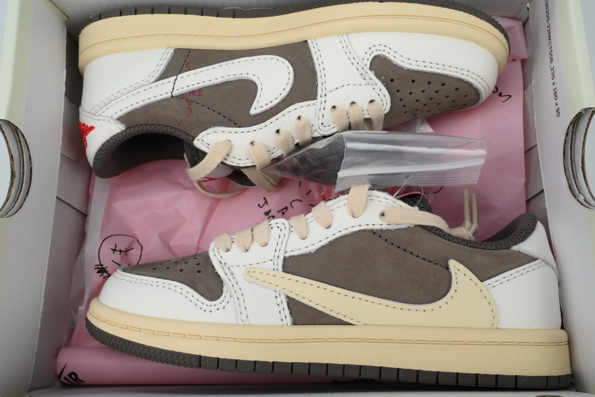 Coco Jordan 1 Kids Shoes Mid Retro Low OG SP Travis Scott Mocha (PS) DO5442-162 - Cocoshoesvip.net