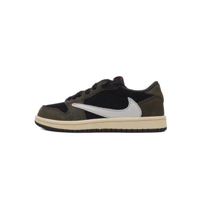 Air Jordan 1 Kids Shoes Mid Retro Low OG SP ravis Scott Mocha CQ4277-001 01