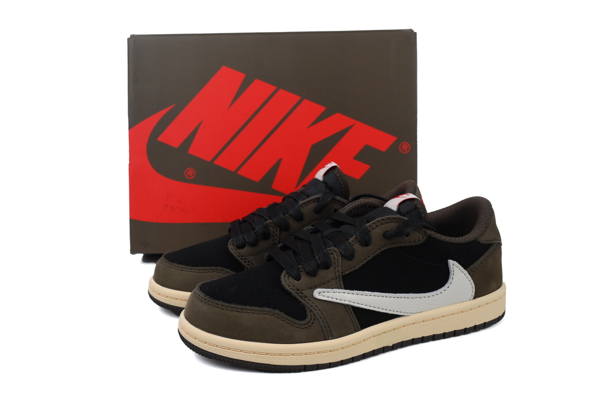 Coco Jordan 1 Kids Shoes Mid Retro Low OG SP ravis Scott Mocha CQ4277-001 - Cocoshoesvip.net