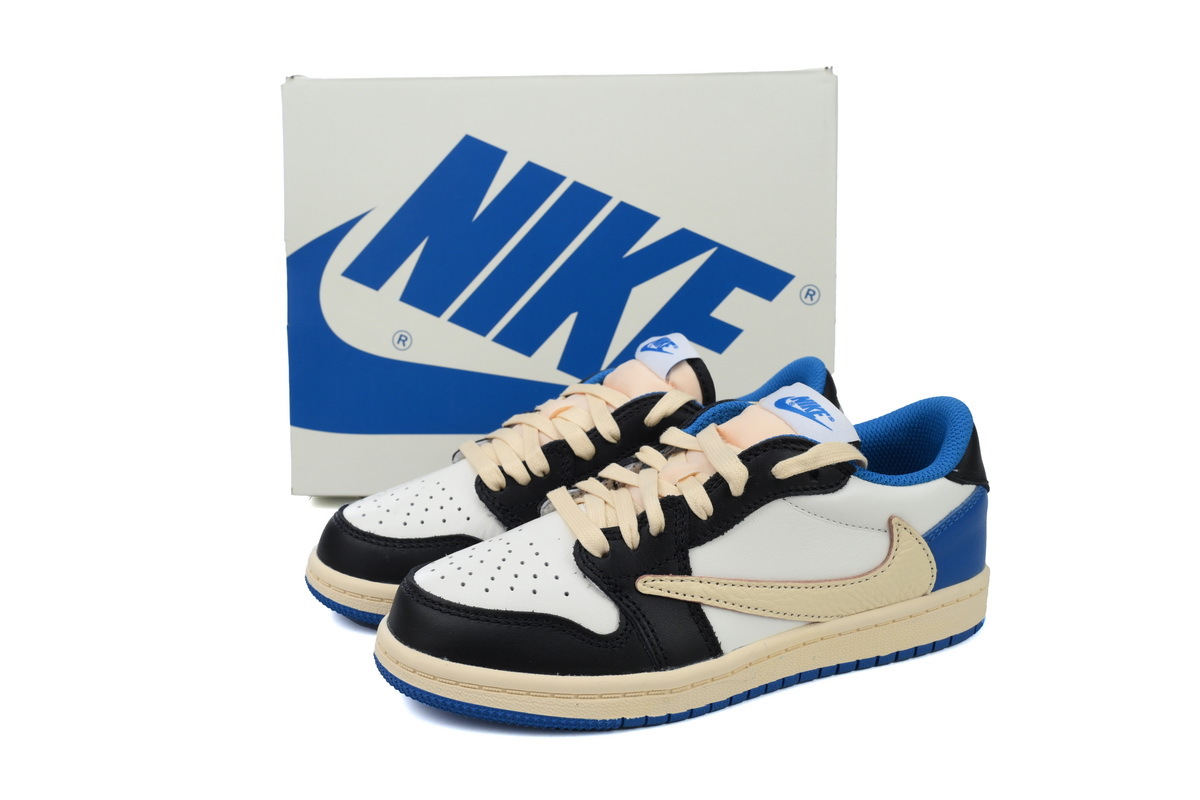 Coco Jordan 1 Kids Shoes Mid Retro Low OG SP Fragment x Travis Scott DM7866-140 - Cocoshoesvip.net