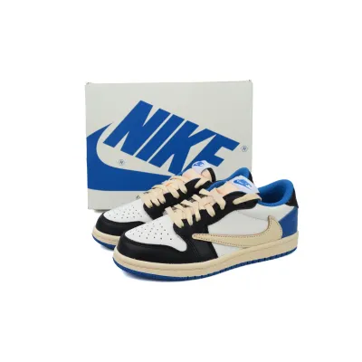 Air Jordan 1 Kids Shoes Mid Retro Low OG SP Fragment x Travis Scott DM7866-140 02