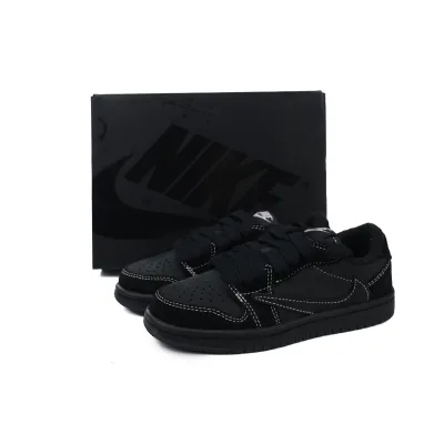 Air Jordan 1 Kids Shoes Mid Retro Low OG SP Travis Scott Black Phantom (PS) DO5442-001 02