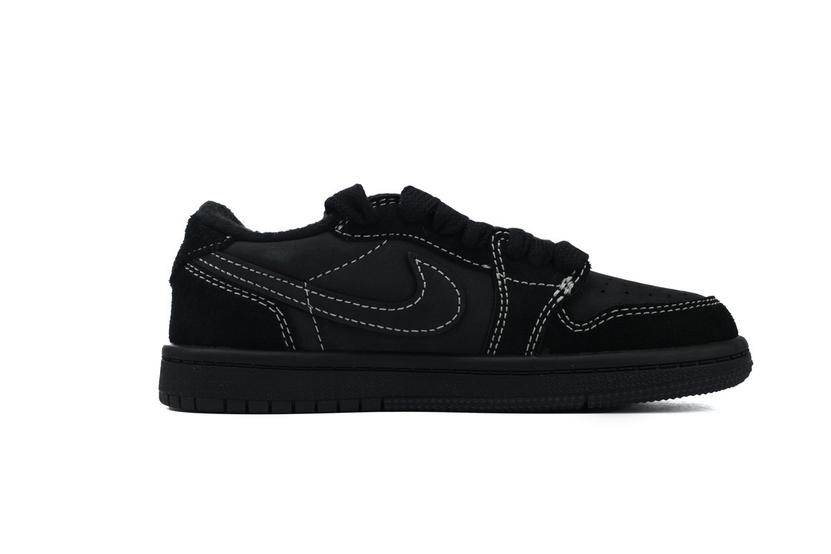 Coco Jordan 1 Kids Shoes Mid Retro Low OG SP Travis Scott Black Phantom (PS) DO5442-001 - Cocoshoesvip.net