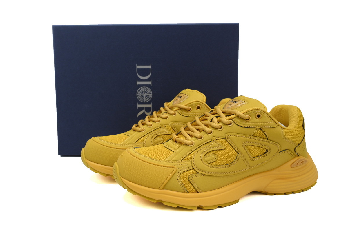 Coco Shoes Dior B30 x Stone Island Sneaker Yellow 3SN279ZAN_H225 - Cocoshoesvip.net