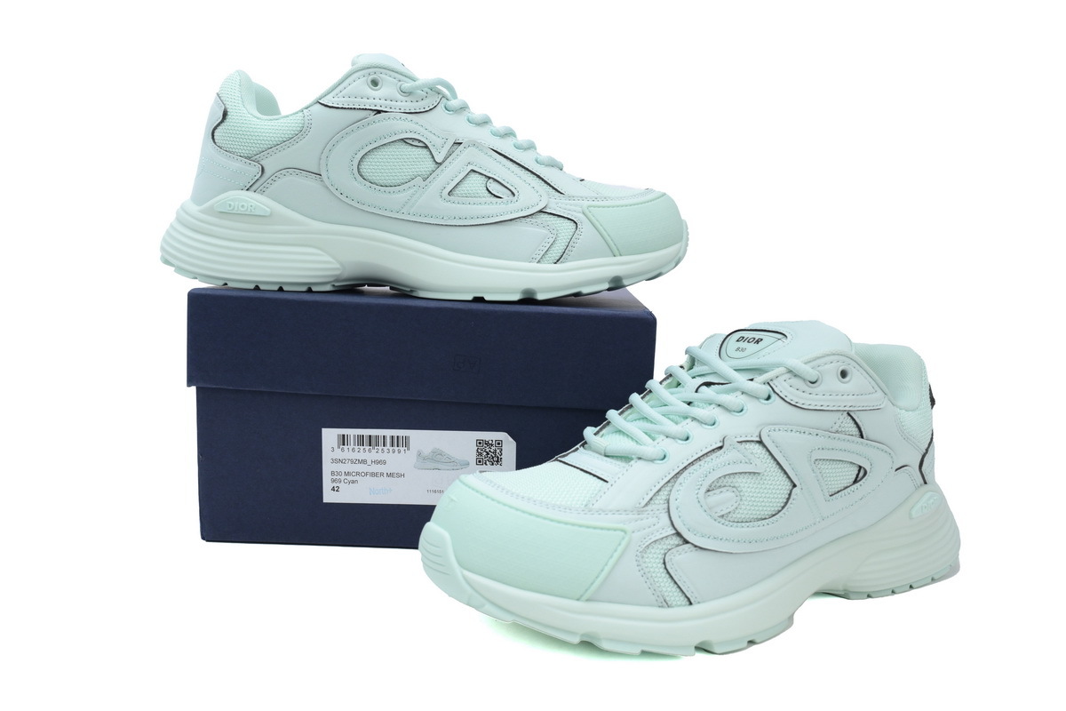 Coco Shoes Dior B30 x Stone Island Sneaker Light Blue  - Cocoshoesvip.net