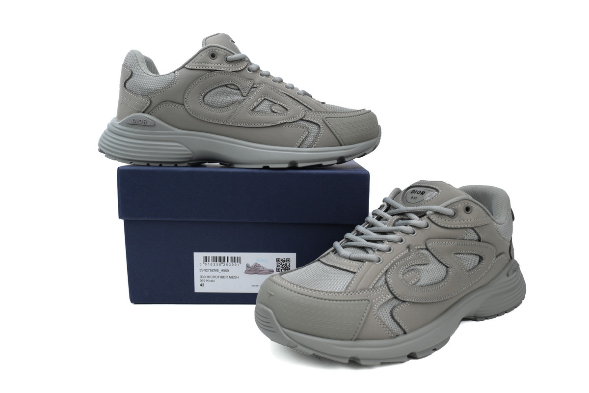 Coco Shoes Dior B30 x Stone Island Sneaker Light Grey - Cocoshoesvip.net