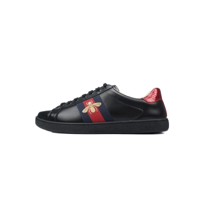 Coco Shoes Gucci Ace Sneaker Black Leather With Bee ‎429446 02JP0 1284 01