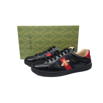 Coco Shoes Gucci Ace Sneaker Black Leather With Bee ‎429446 02JP0 1284 02