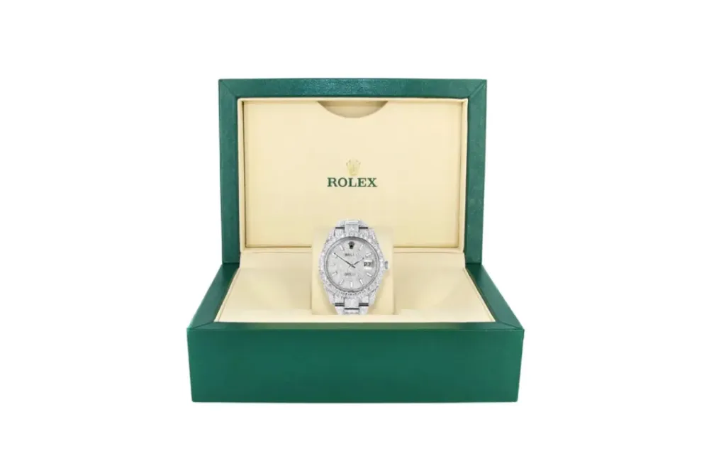 Rolex Diamond Embezzled Datejust 41 Silver 5996 100000612DED4