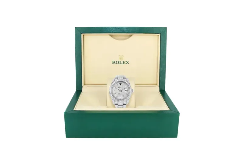 Rolex Diamond Embezzled Datejust 41 Silver 5996 100000612DED4