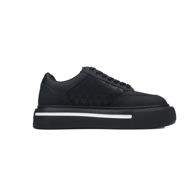 Prada Sneakers HM thick bottom black grid 02