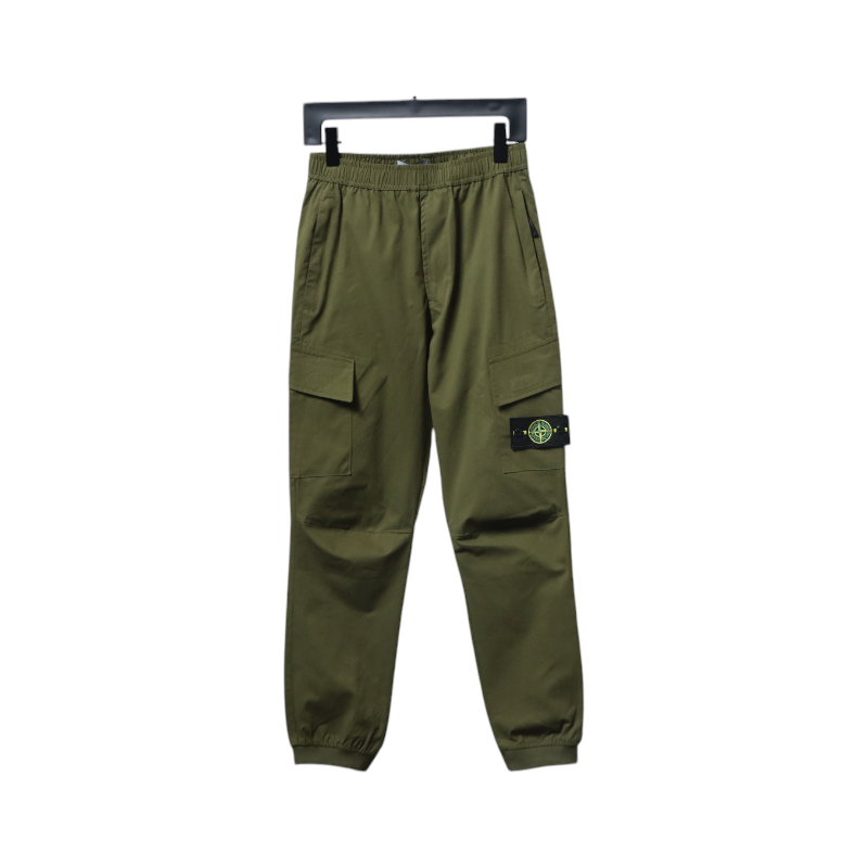 Stone Island Green Cotton Cargo Pants