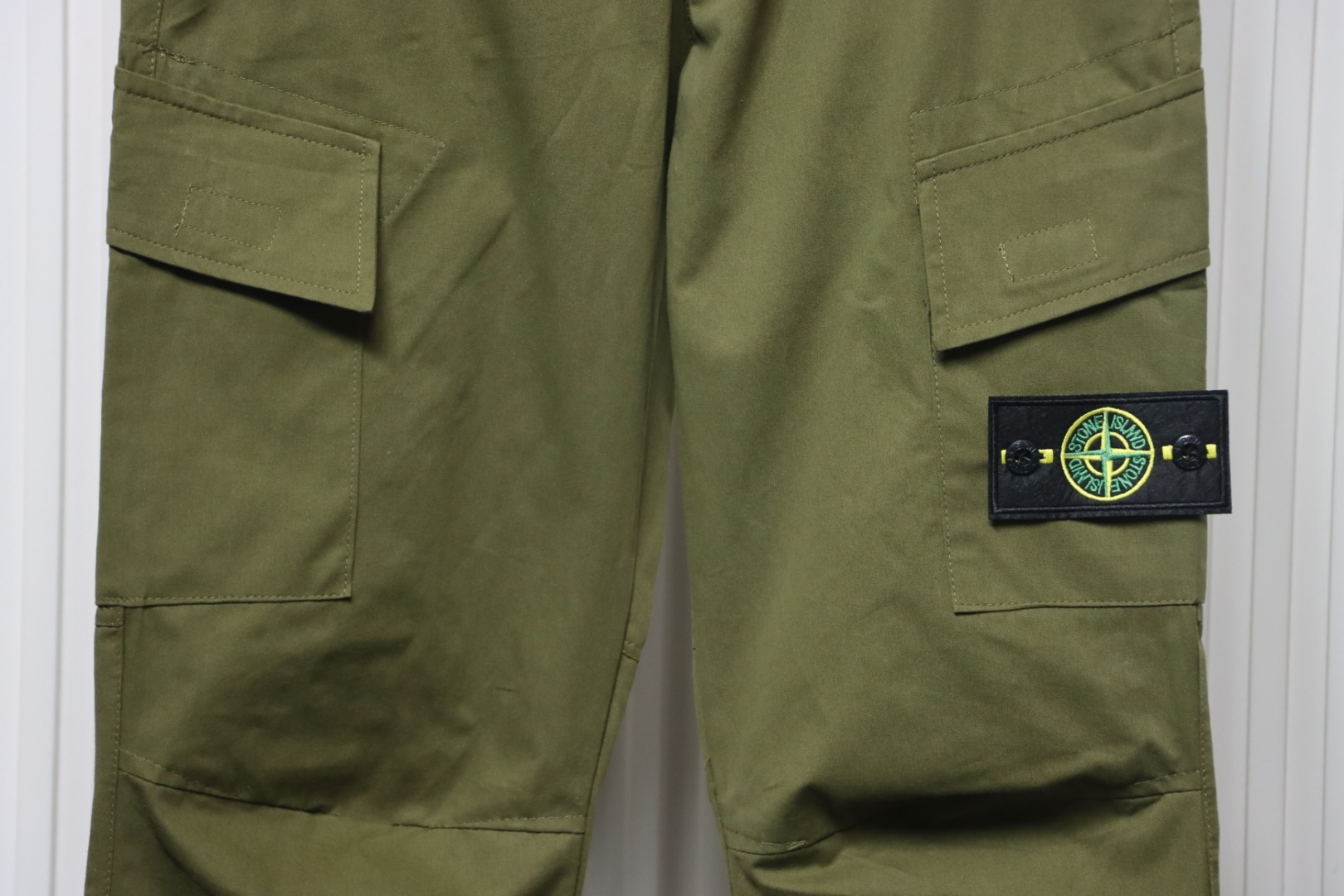 Stone Island Green Cotton Cargo Pants