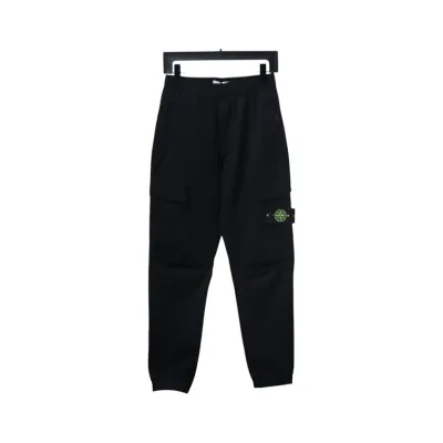 Stone Island Black Cotton Cargo Pants 01
