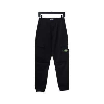 Stone Island Black Cotton Cargo Pants 01