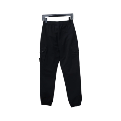 Stone Island Black Cotton Cargo Pants 02