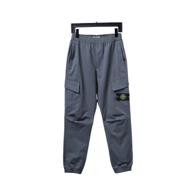 Stone Island Grey Cotton Cargo Pants 01