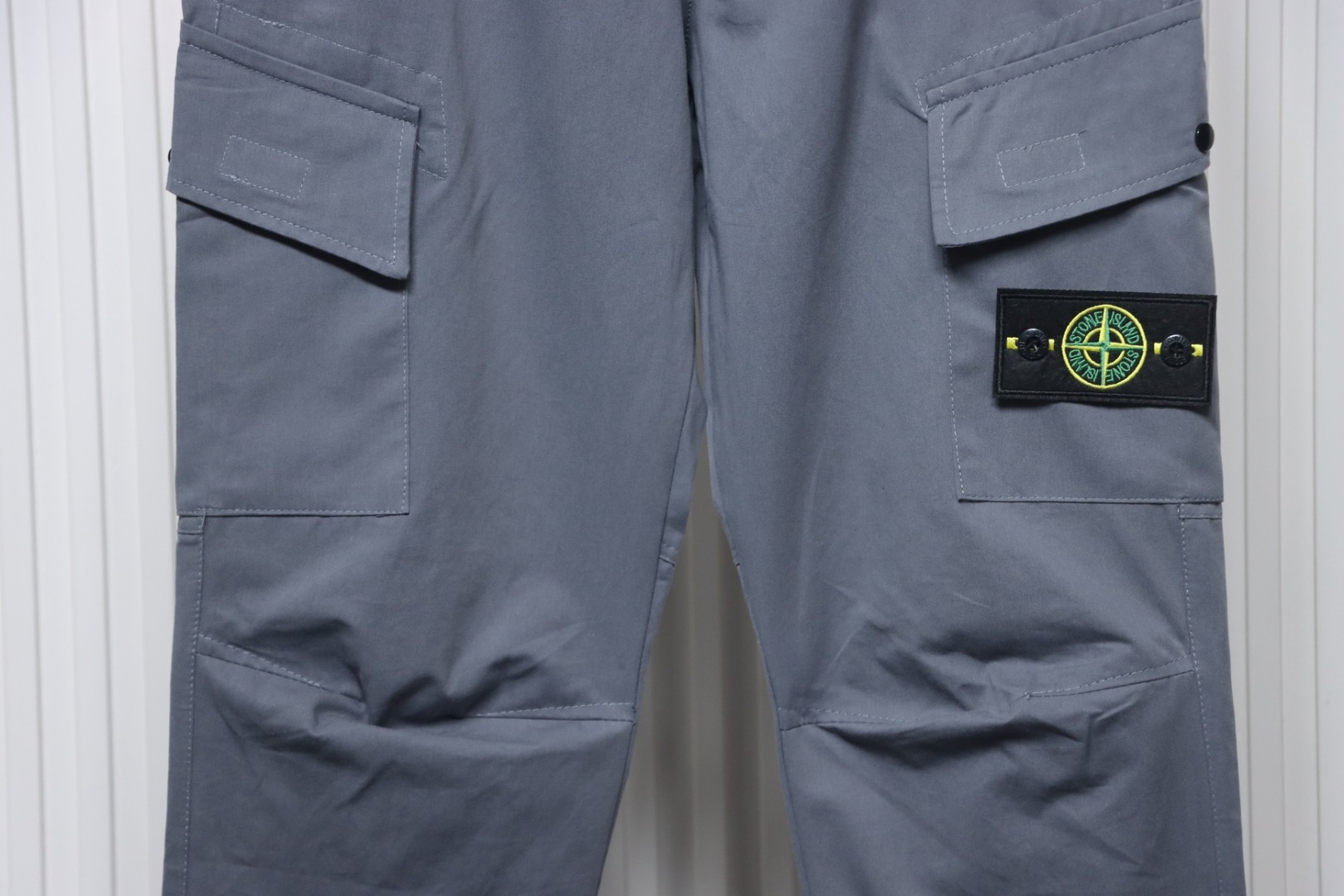 Stone Island Grey Cotton Cargo Pants
