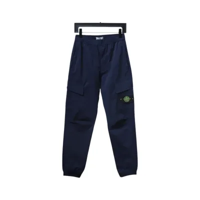 Stone Island Dark Blue Cotton Cargo Pants 01