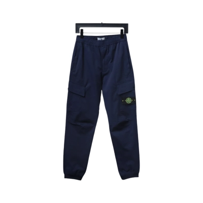 Stone Island Dark Blue Cotton Cargo Pants 01