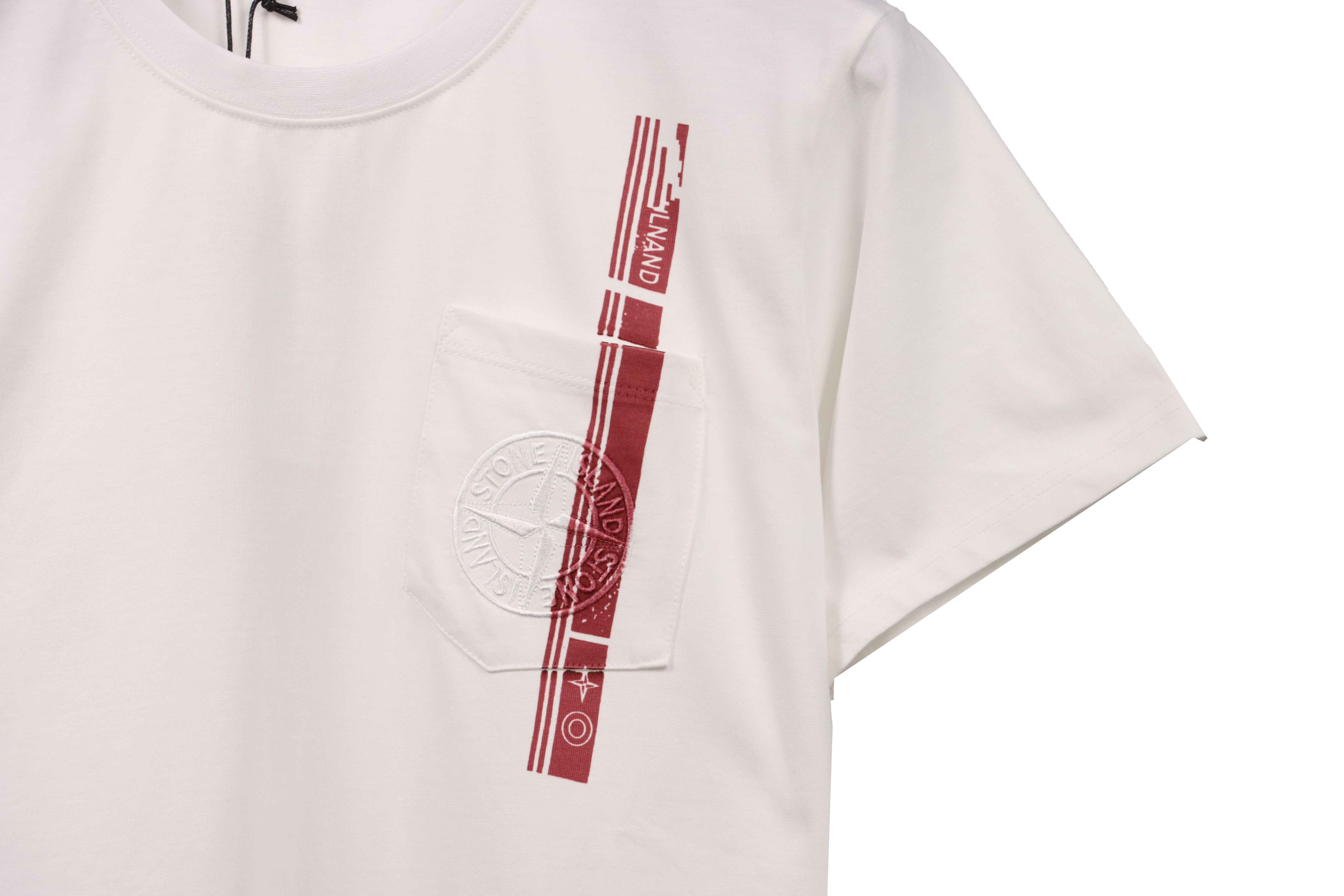 Coco Shoes Stone Island White Compass Pocket T-Shirt
