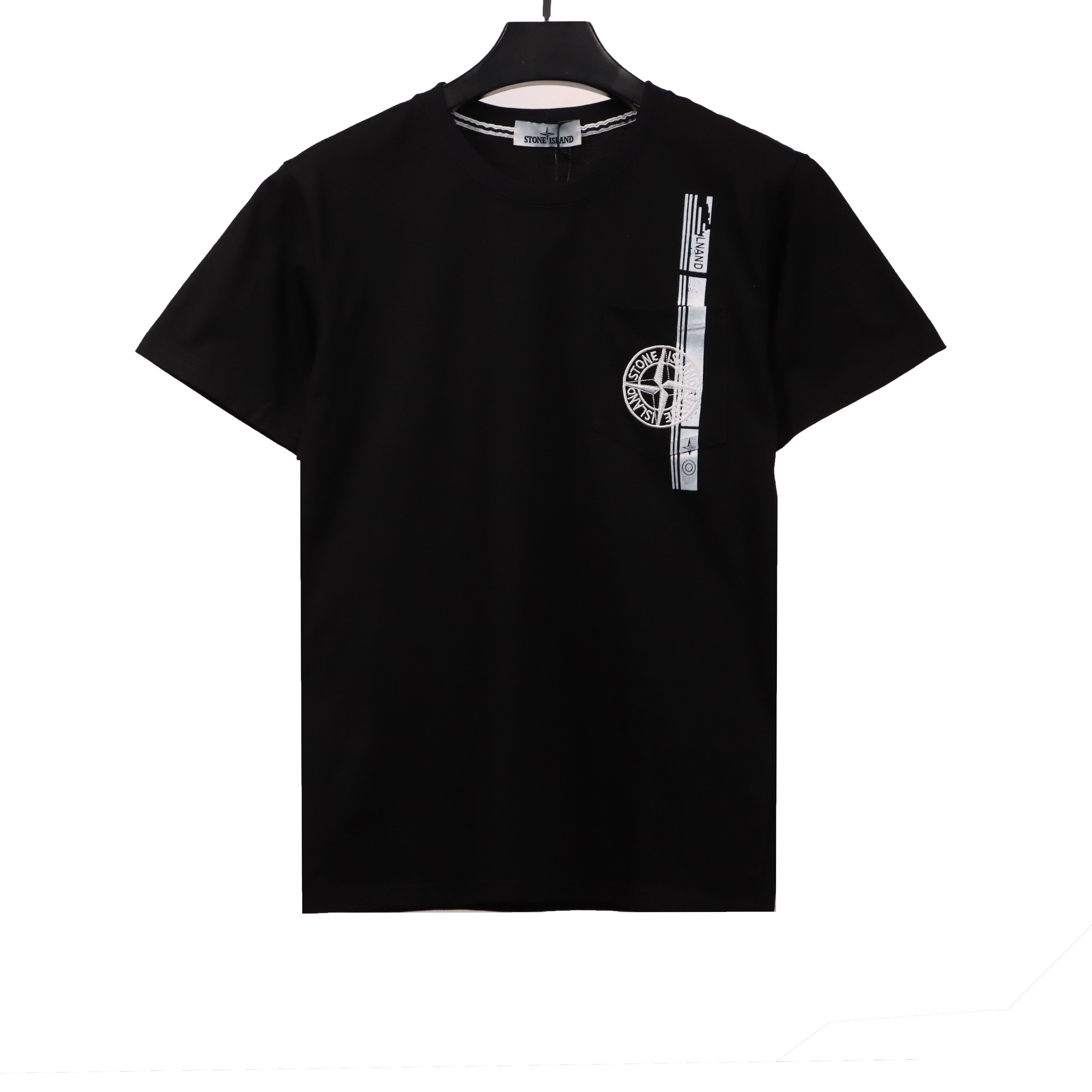 Coco Shoes Stone Island Black Compass Pocket T-Shirt