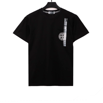Stone Island Black Compass Pocket T-Shirt 01