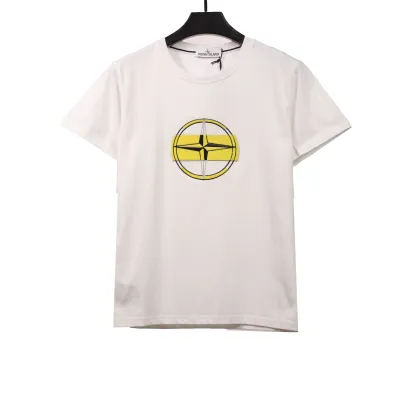 Stone Island Flocked cross short-sleeve T-shirt White 01