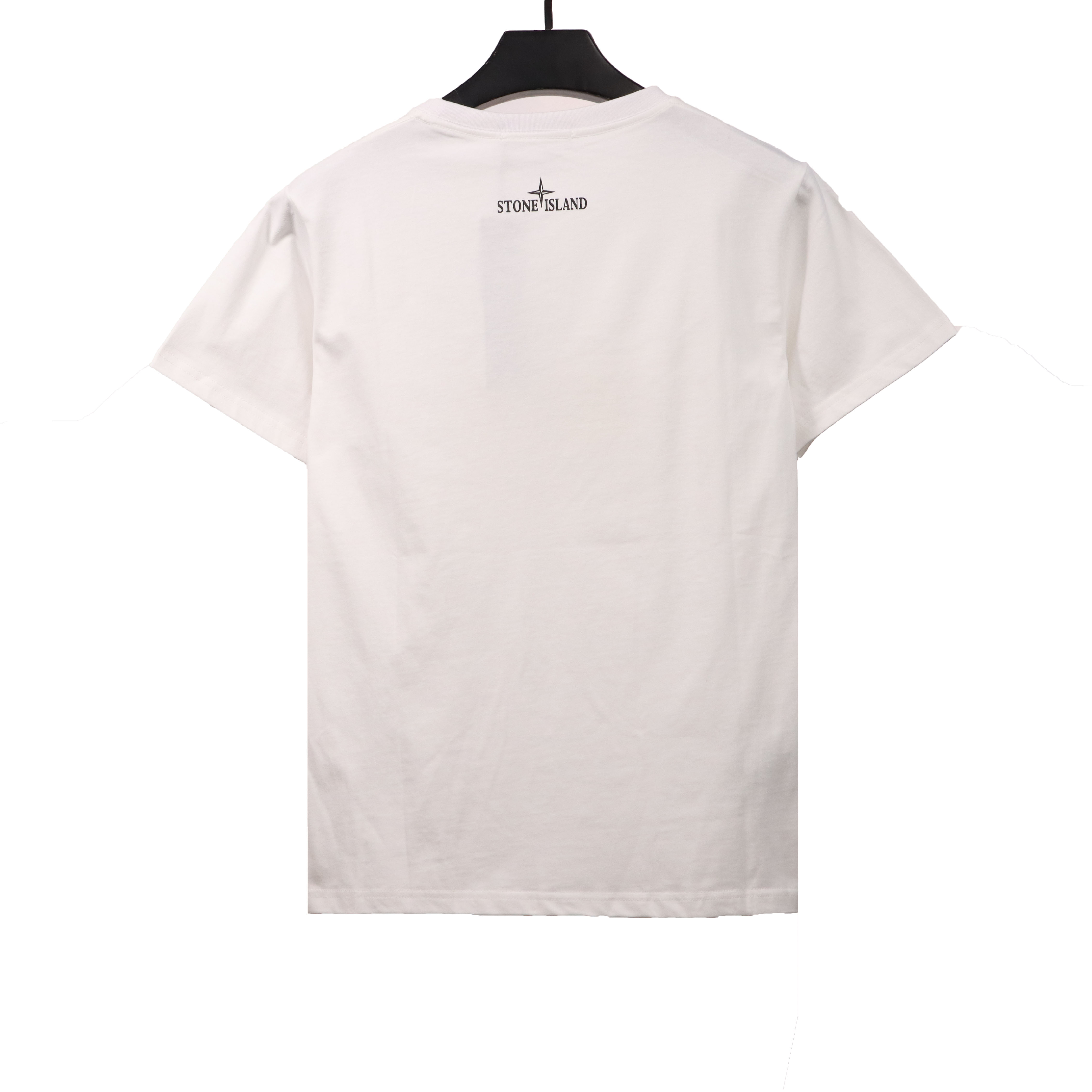 Coco Shoes Stone Island Flocked cross short-sleeve T-shirt White