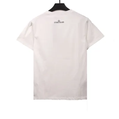 Stone Island Flocked cross short-sleeve T-shirt White 02
