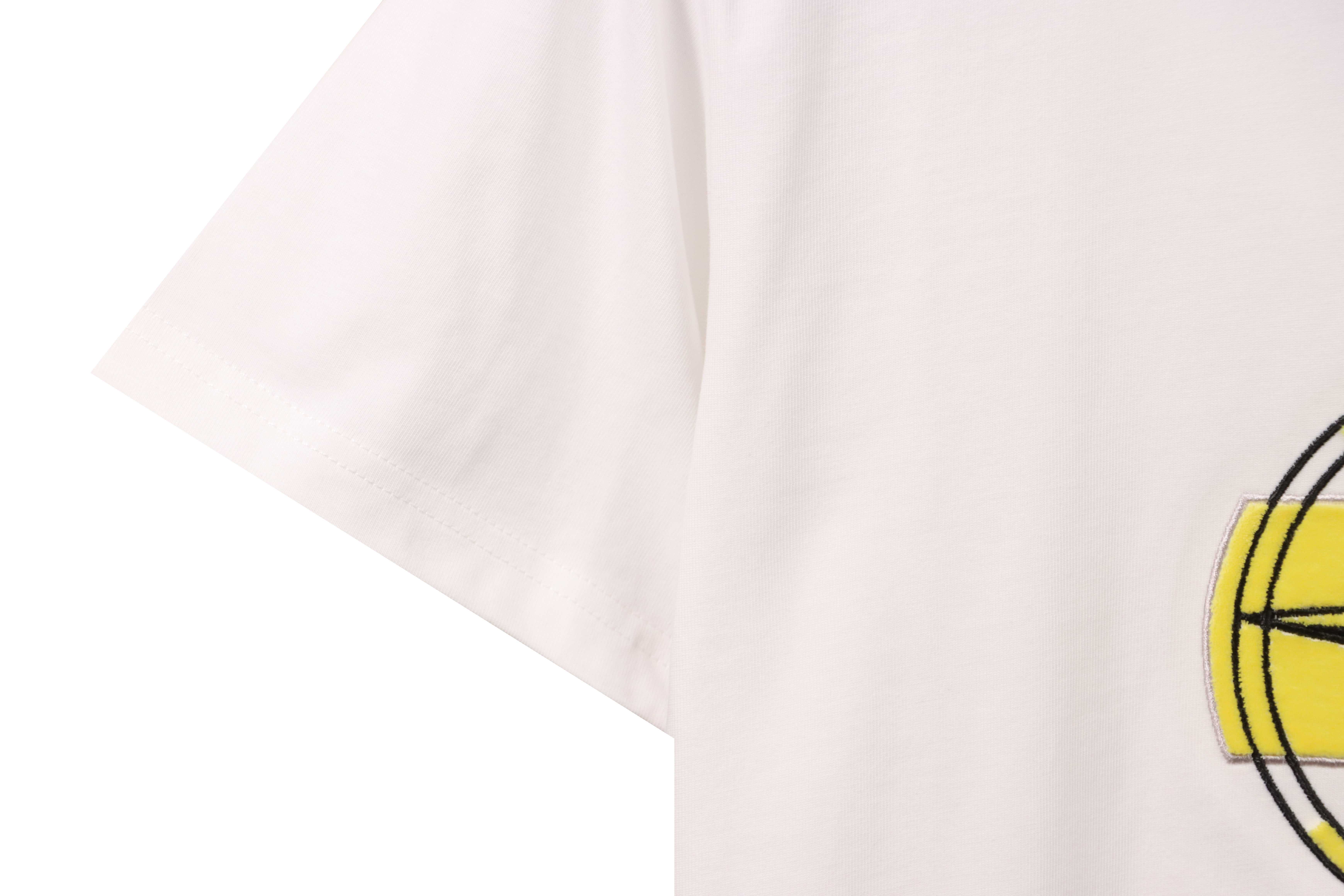 Coco Shoes Stone Island Flocked cross short-sleeve T-shirt White