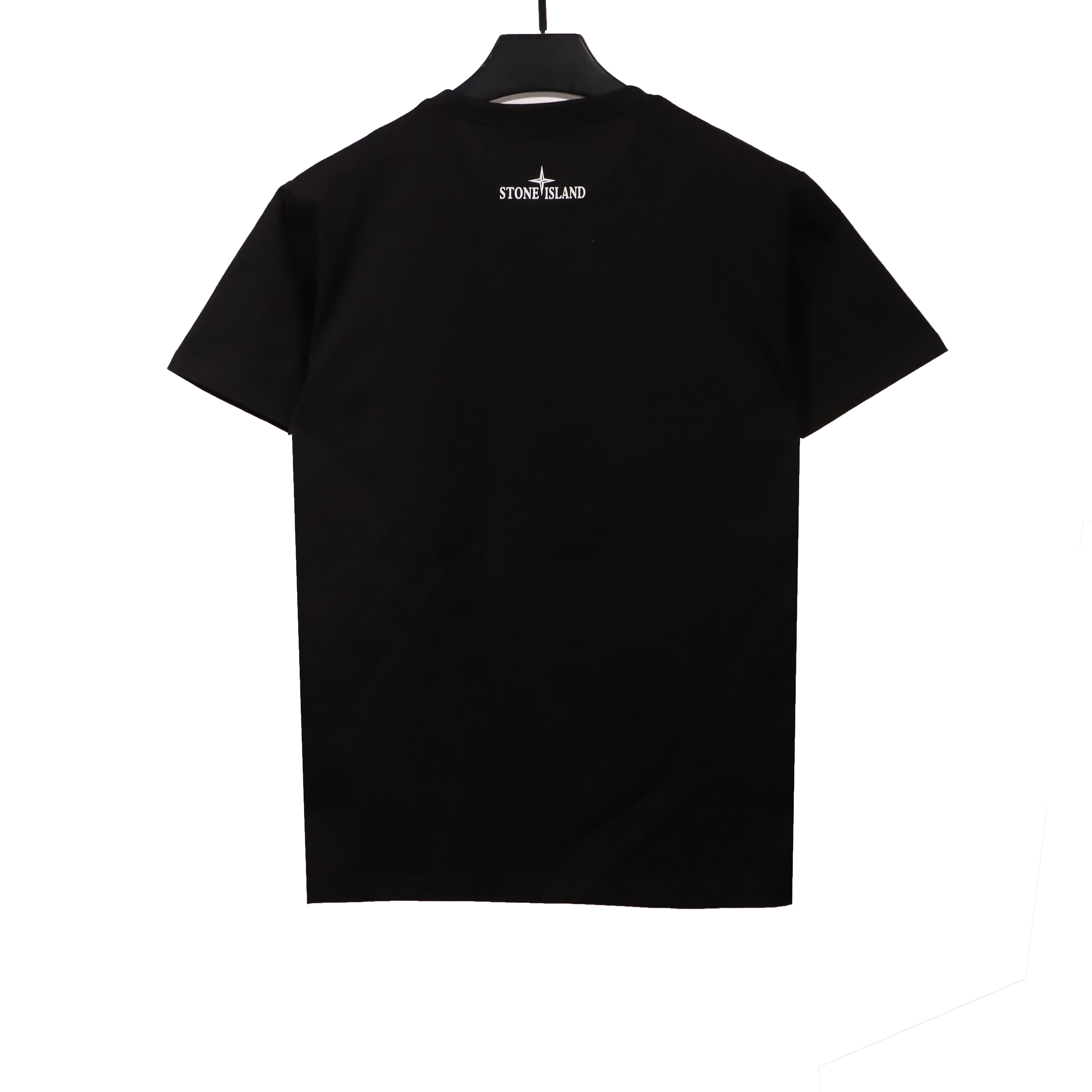 Coco Shoes Stone Island Flocked cross short-sleeve T-shirt Black