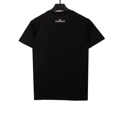 Stone Island Flocked cross short-sleeve T-shirt Black 02
