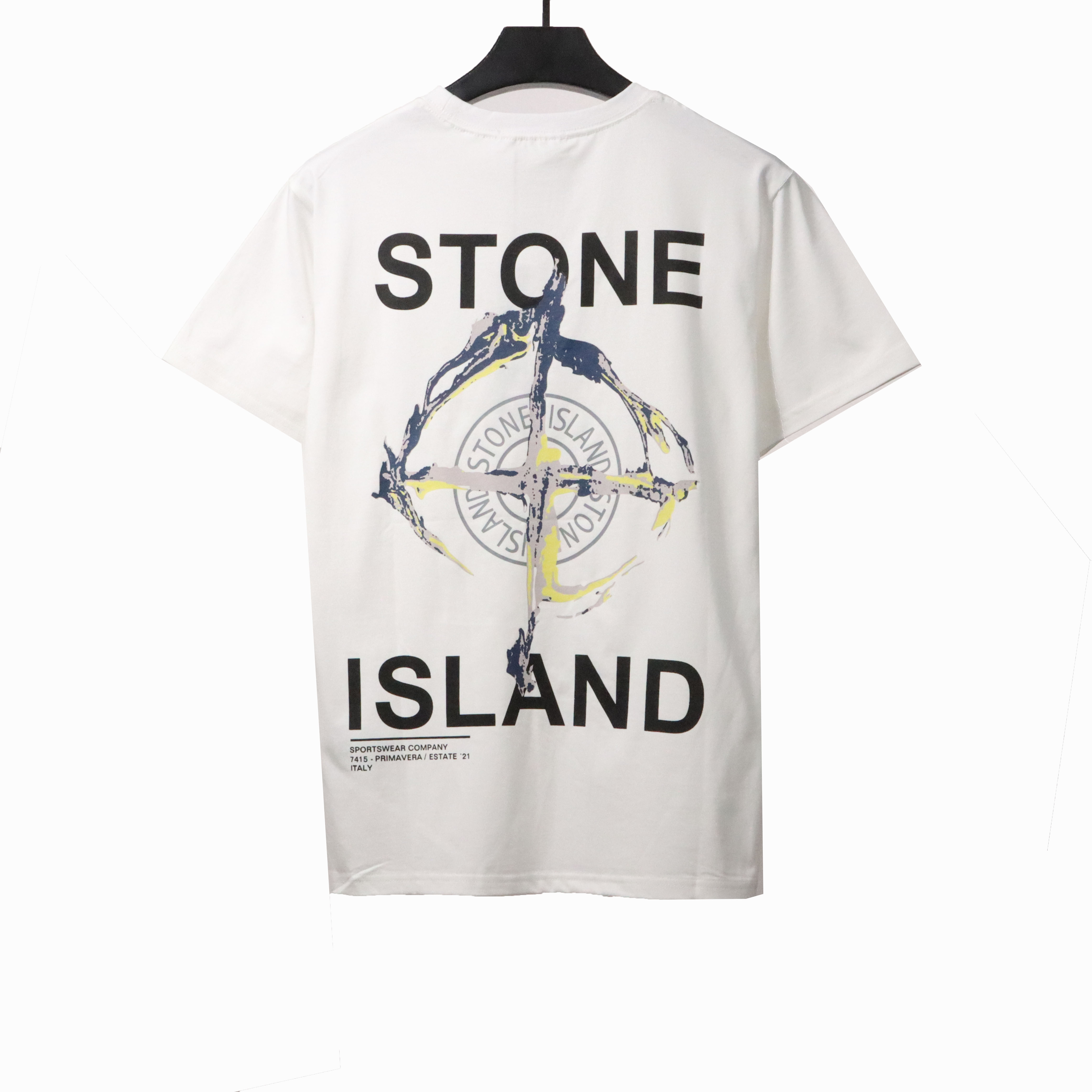 Coco Shoes Stone Island Ruin Compass Print T-Shirt White