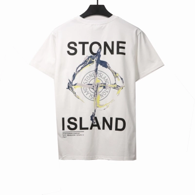 Stone Island Ruin Compass Print T-Shirt White 02