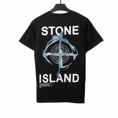 Stone Island Ruin Compass Print T-Shirt Black 02
