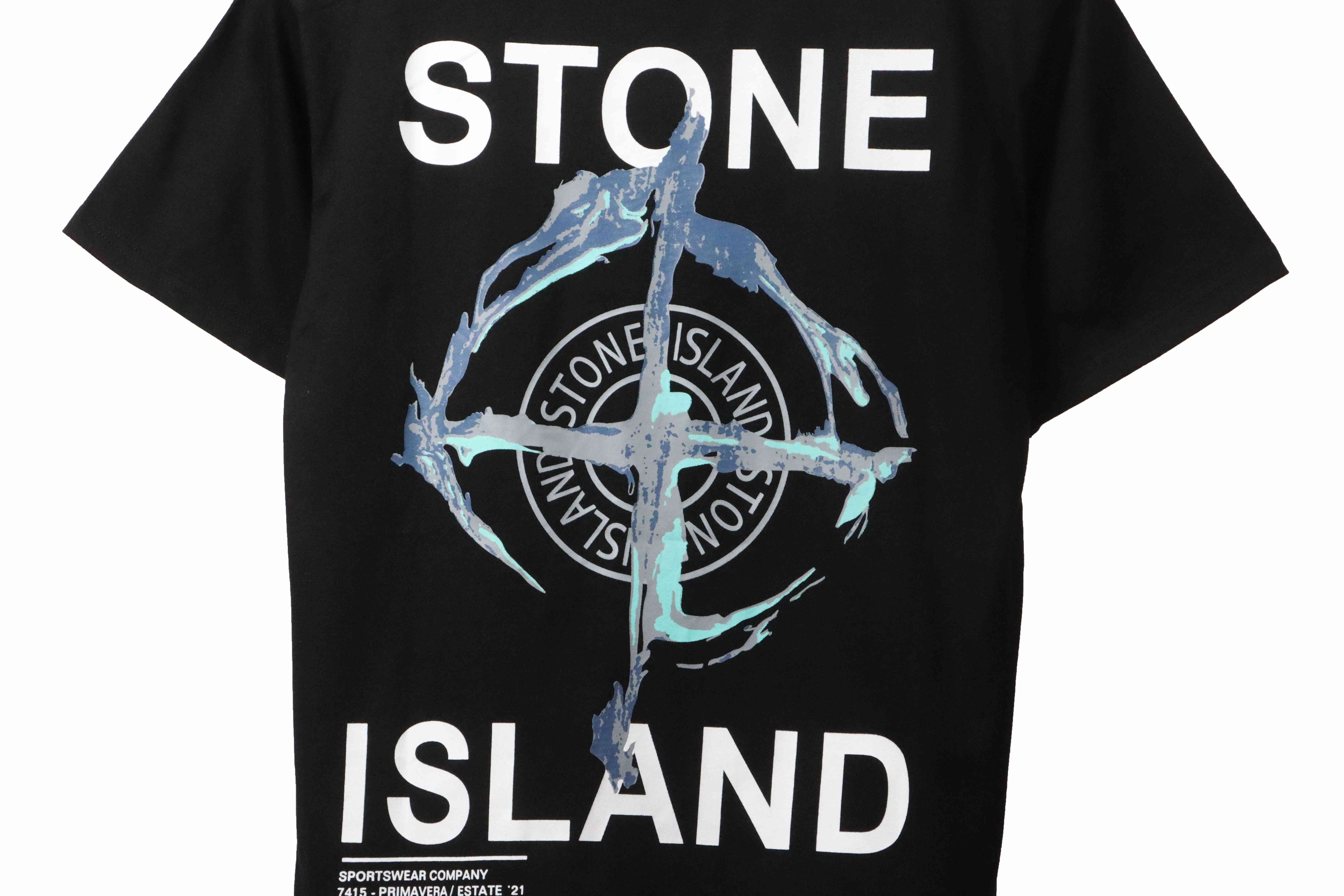 Coco Shoes Stone Island Ruin Compass Print T-Shirt Black