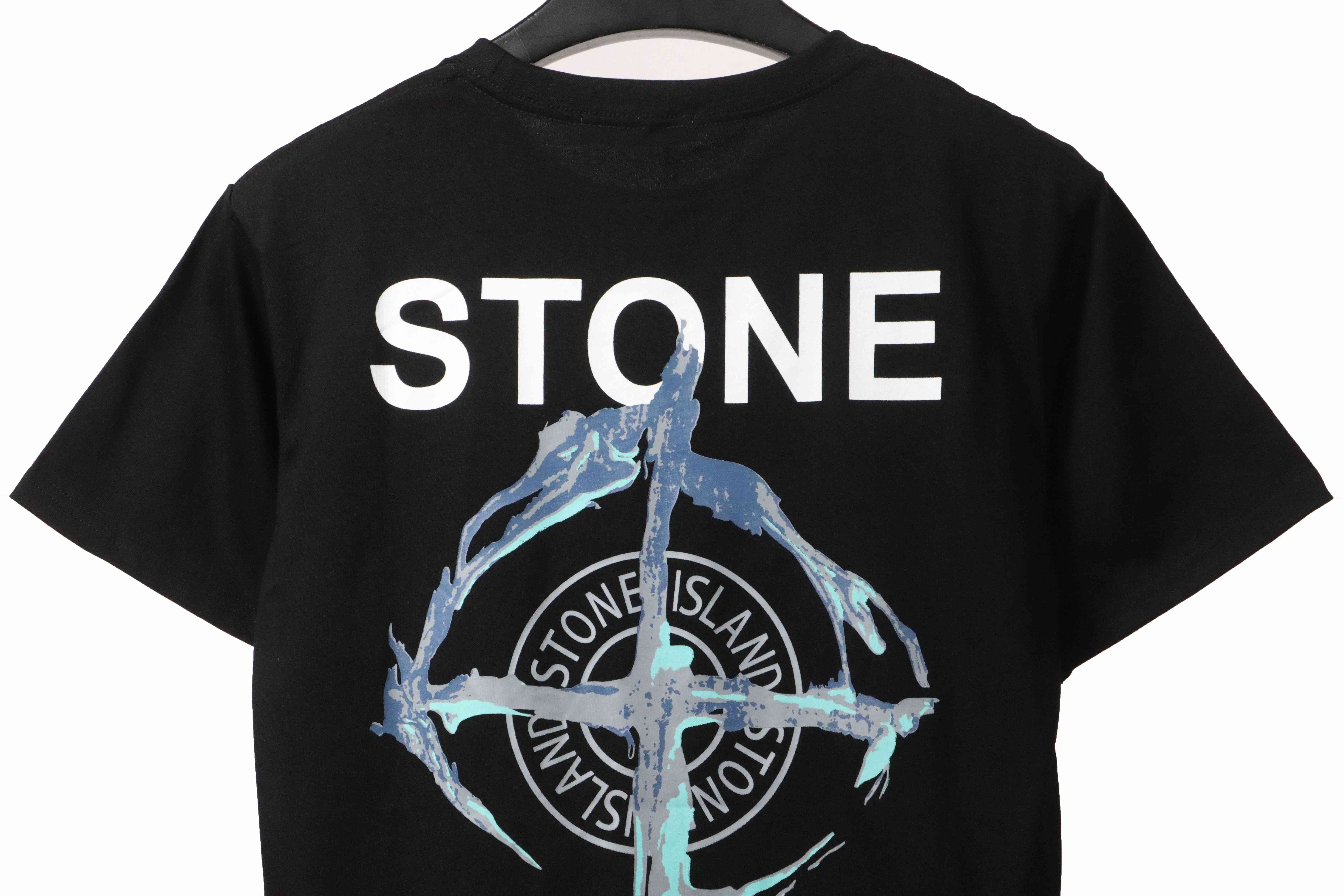 Coco Shoes Stone Island Ruin Compass Print T-Shirt Black