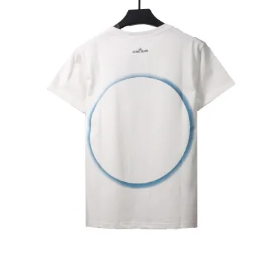 Stone Island Compass Earth Print T-Shirt White 02