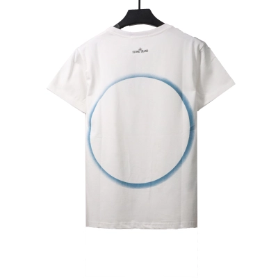 Stone Island Compass Earth Print T-Shirt White 02