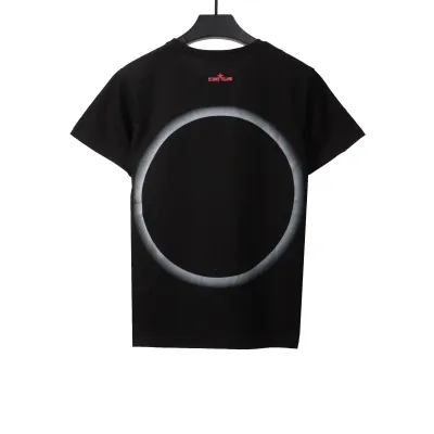 Stone Island Compass Earth Print T-Shirt Black 02