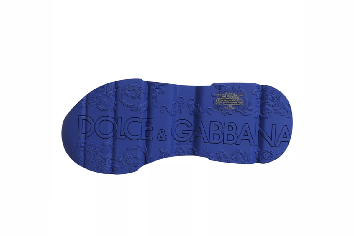 Coco Shoes Dolce Gabbana Daymaster Chunky Leather Sneakers Blue CS1765AX01480669