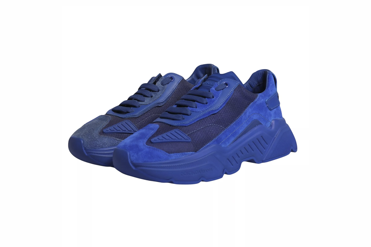 Coco Shoes Dolce Gabbana Daymaster Chunky Leather Sneakers Blue CS1765AX01480669