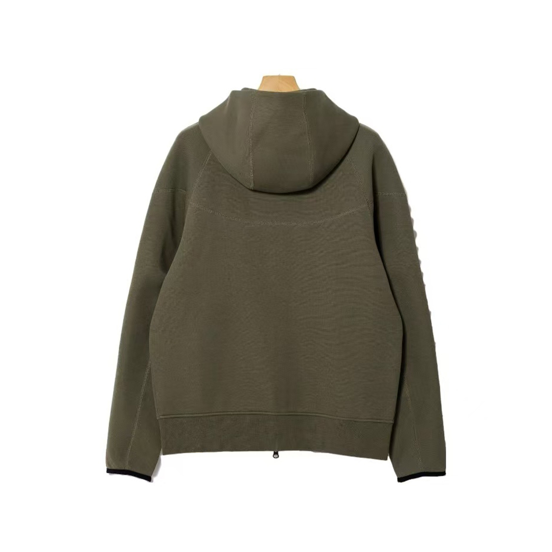 Nike Sportswear Tech Fleece Full-Zip Hoodie & Joggers Set Dark Heather Green and Black