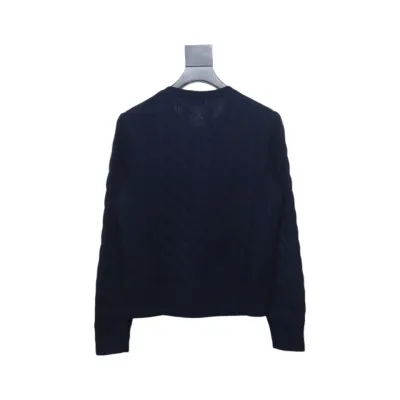 Ralph Lauren Natural Cable-Knit Wool And Cashmere Cardigan Dark Blue 02