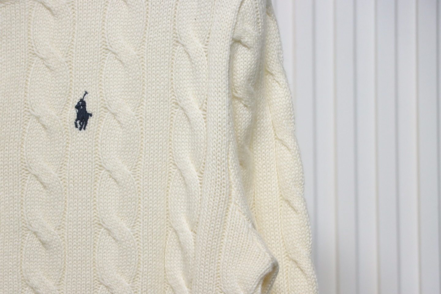 Coco Shoes Ralph Lauren Women's Natural Cable-Knit Wool And Cashmere Cardigan Off White